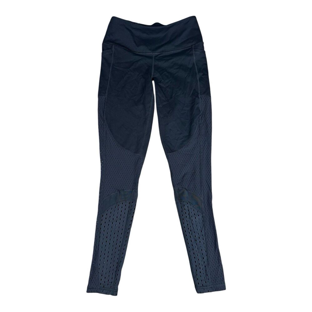 Victoria Sport Knock Out Black Stretch Mesh Panel Knockout Leggings Size Small